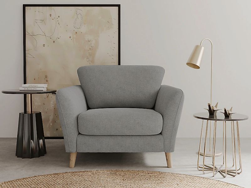 Home affaire Sessel "MARSEILLE", Massivholzbeine Eiche, Landhausstil, Welle günstig online kaufen
