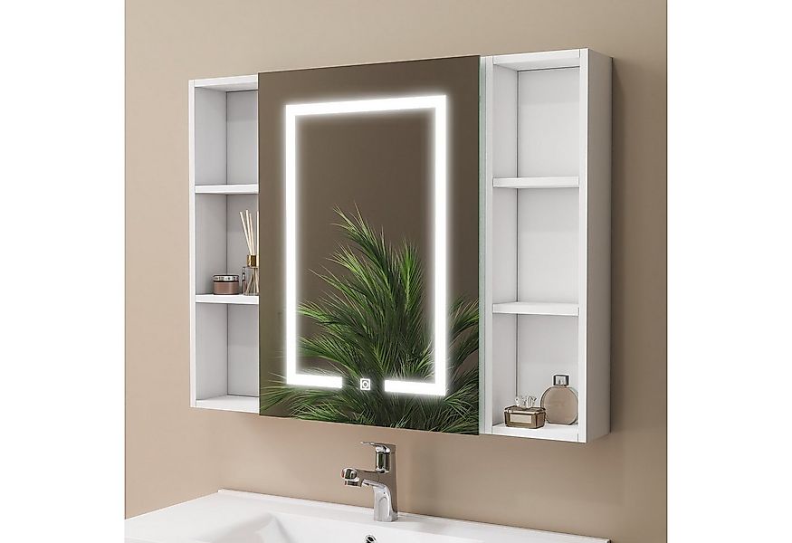 duschspa Spiegelschrank LED Badschrank mit Steckdose drei Lichtfarbe dimmba günstig online kaufen