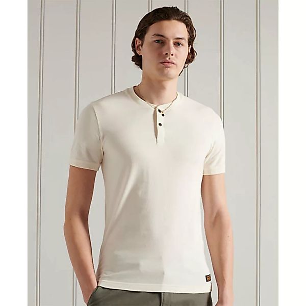 Superdry Henley Kurzarm T-shirt 2XL Rice White günstig online kaufen