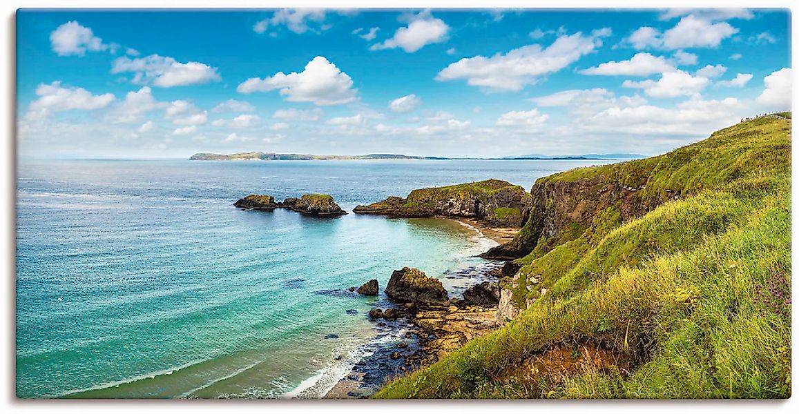 Artland Wandbild "Küstenweg in Carrick-a-Rede", Gewässer, (1 St.), als Lein günstig online kaufen