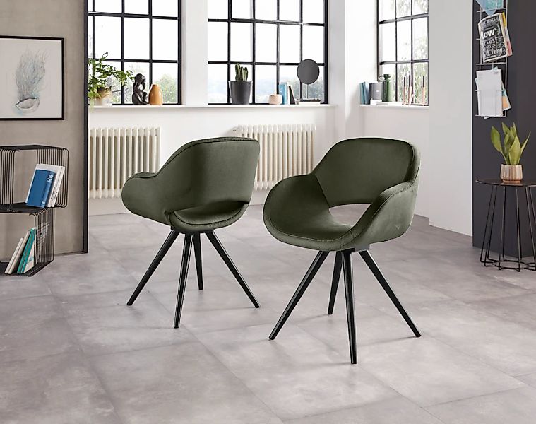 INOSIGN Armlehnstuhl "Aurora" (Set) 2 Stk.Gestell aus Massivholz Buche in s günstig online kaufen