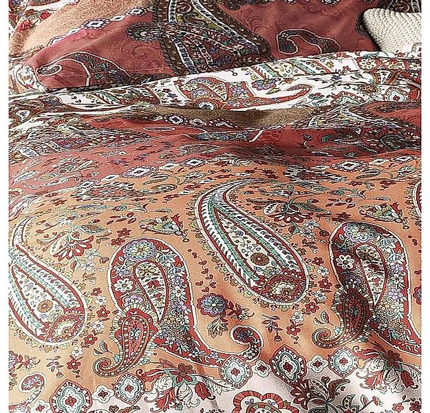 Irisette Bettwäsche Feinbiber Bettwäsche Gwendolyn in Terracotta 135 x 200 günstig online kaufen