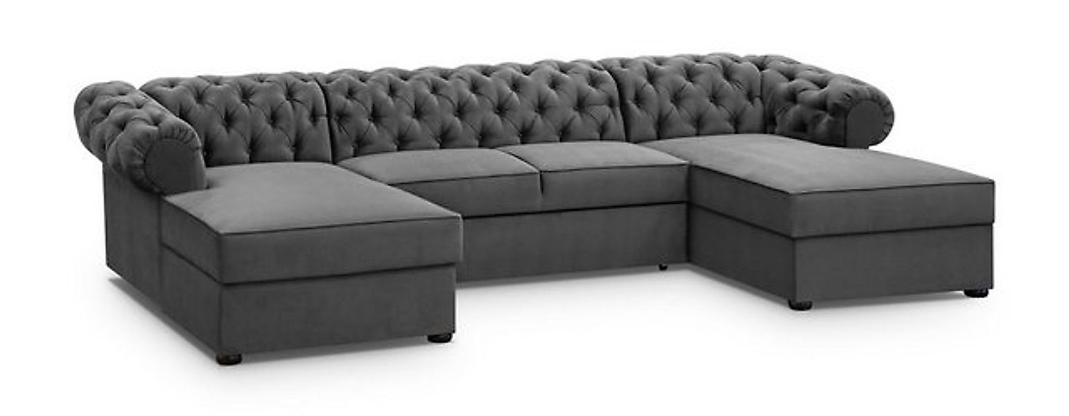 Beautysofa Ecksofa mit Schlaffunktion und zwei Bettkasten Chester U, hochwe günstig online kaufen