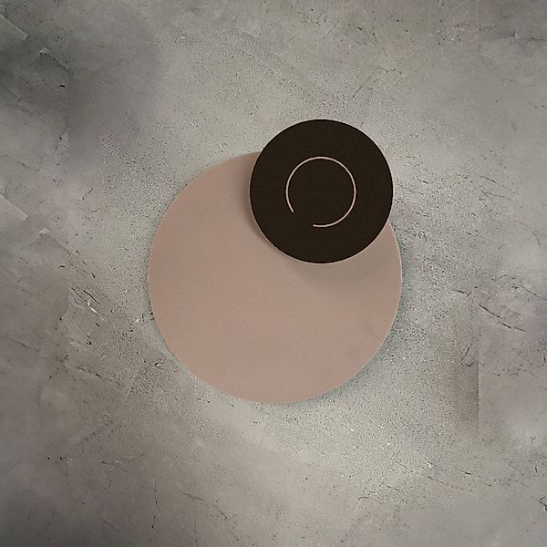 Knikerboker LED-Wandlampe DoppioZero, rosa/braun, Ø 30 cm günstig online kaufen
