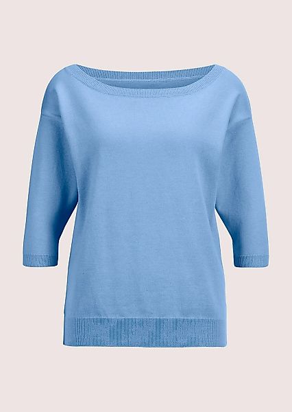 MADELEINE Longpullover "Strickpullover Sommerlicher Baumwollpullover mit 3/ günstig online kaufen