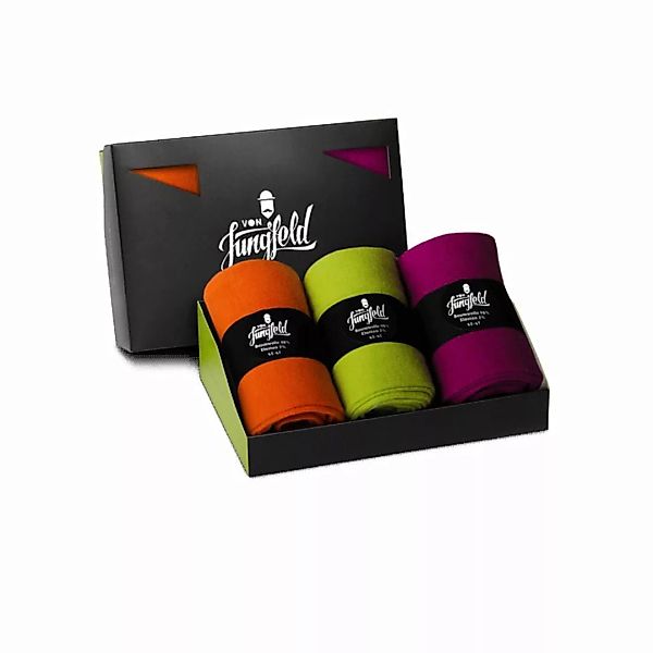 Von Jungfeld 3er Pack Herren Socken, Geschenkbox, gemischte Farben günstig online kaufen