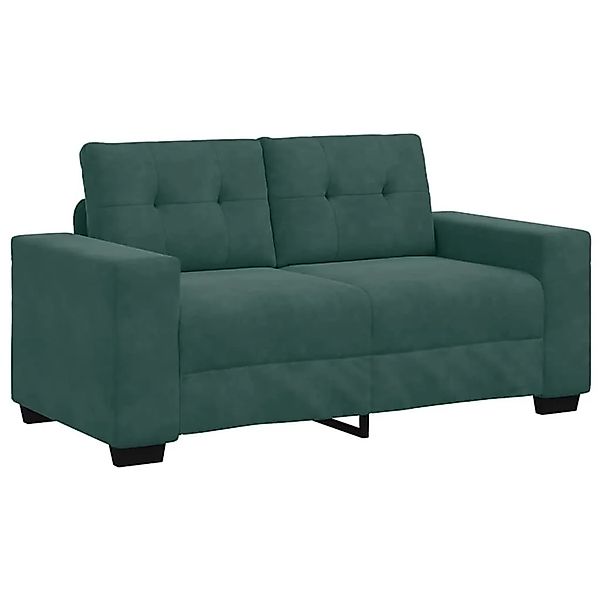 vidaXL Zweisitzer-Sofa mit Kissen Dunkelgrün Samt 4105112 günstig online kaufen