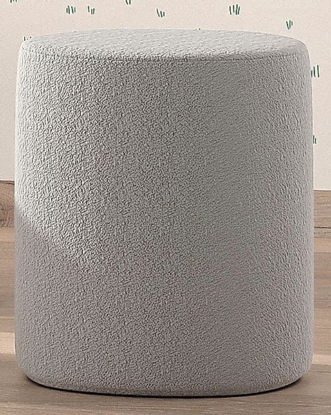 Vipack Polsterhocker "Moon, Hocker in rund, mit flauschigem Bouclé Stoff", günstig online kaufen