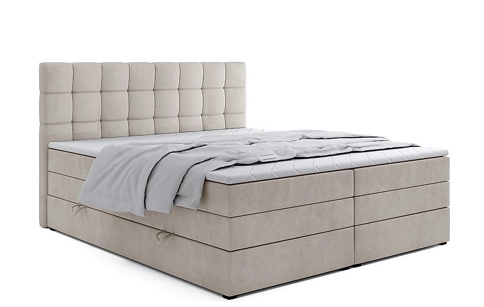Labett Boxspringbett mit Bettkasten Doppelmatratze & Topper IGELLA KING 180 günstig online kaufen