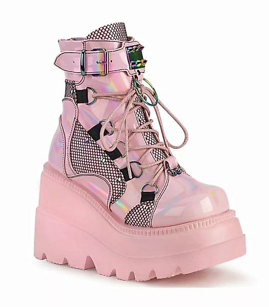 Plateau Ankle Boots SHAKER-60 - Pink Hologramm (Schuhgröße: EUR 37) günstig online kaufen