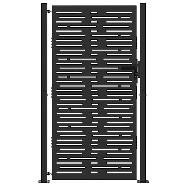 vidaXL Gartentor Schwarz 105 x 175 cm Pulverbeschichteter Stahl 42015902 günstig online kaufen