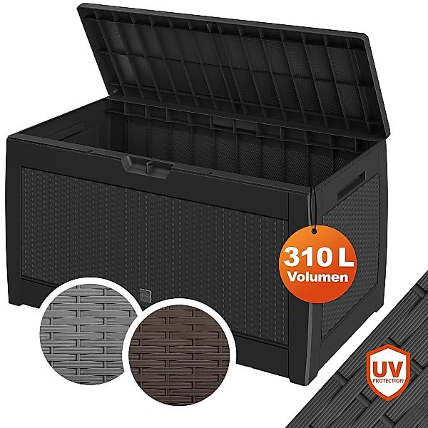 Casaria Auflagenbox Rato, 310L Haltegriffe Rollen günstig online kaufen