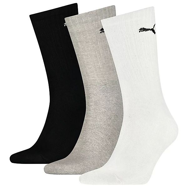 Puma Sport Crew Lightweight Socken 3 Paare EU 47-49 White / Grey / Black günstig online kaufen