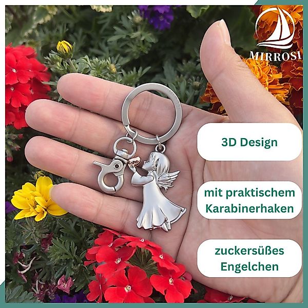 MIRROSI Schlüsselanhänger Schutzengel Engel "Angela"mit Herzchen, günstig online kaufen