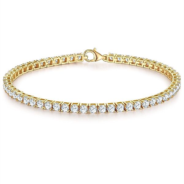 Trilani Silberarmband gelbgold, mit Zirkonia günstig online kaufen