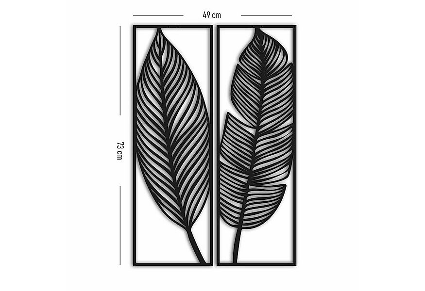 Wallity Wanddekoobjekt 100% METAL (Thickness: 1,5 mm), 24 x 73 cm (2 Pieces günstig online kaufen