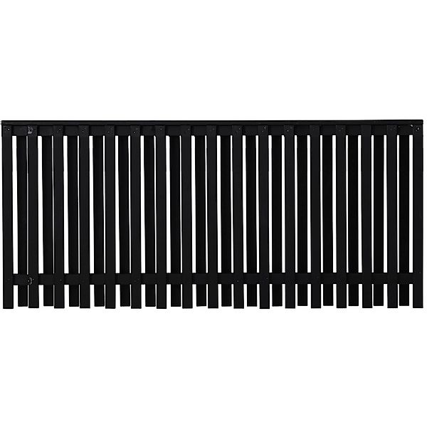 Vorgartenzaun Nagano Nadelholz Schwarz 180 cm x 80 cm günstig online kaufen