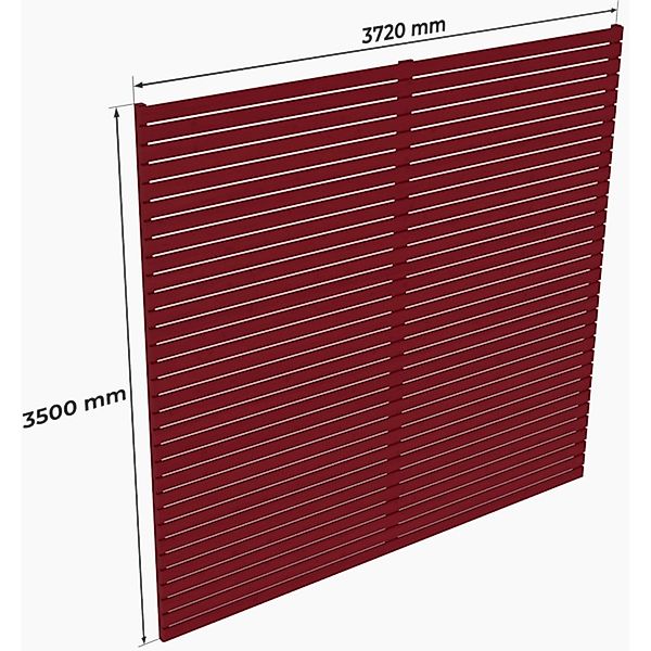 Holzbrüder Carport-Rückwand Ralf Fichte 350 cm x 372 cm Oxidrot günstig online kaufen