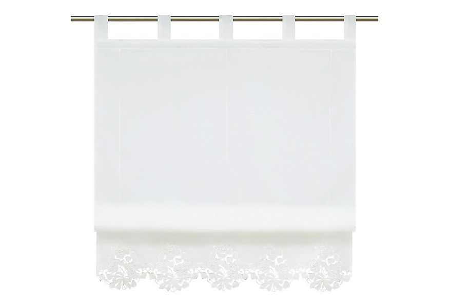 Joyswahl Raffrollo, mit Schlaufen, Vorhangschal Küche Gardine Blumensticker günstig online kaufen