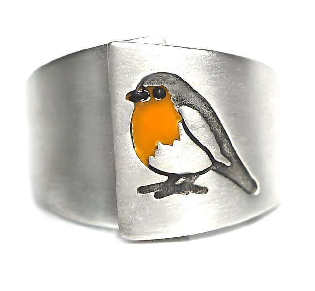 Villa Sorgenfrei Schmuckmanufaktur Silberring Großer Rotkehlchen Ring. 925 günstig online kaufen