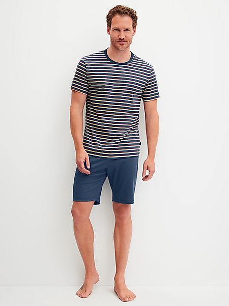 CALIDA Pyjama "Relax Streamline 1" 2 mit Rundhalsausschnitt und kurzem Arm, günstig online kaufen