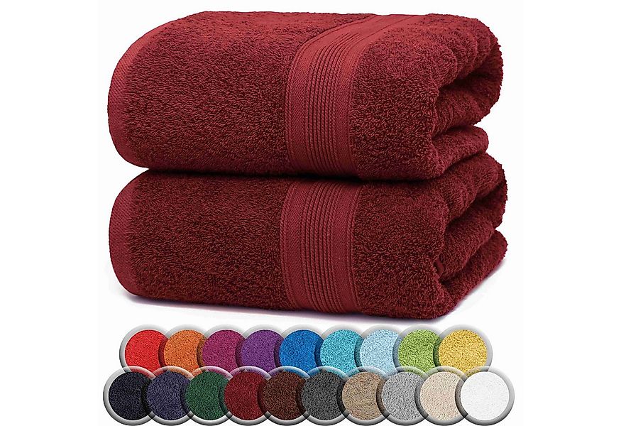 NatureMark Badetuch 2er-Set Frottier Badetücher 100x150cm, 100% Baumwolle ( günstig online kaufen