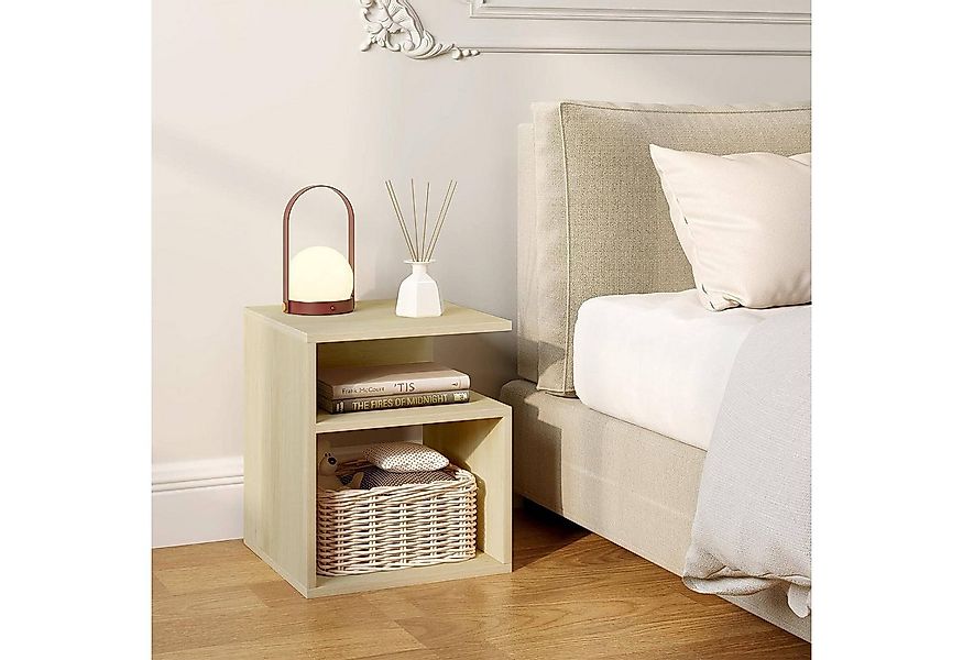 EUGAD Nachttisch (1-St), Beistelltisch mit 2 offene Fächer günstig online kaufen