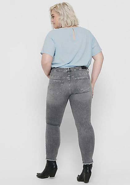 ONLY CARMAKOMA Skinny-fit-Jeans "CARWILLY REG SK ANK JNS", in washed-out Op günstig online kaufen