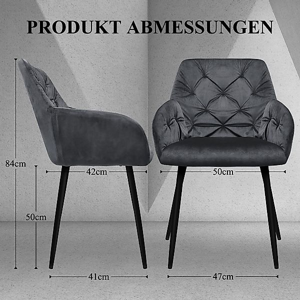 HOMELUX Esszimmerstuhl Polsterstühle 2/4 Stuhlset Moderner günstig online kaufen