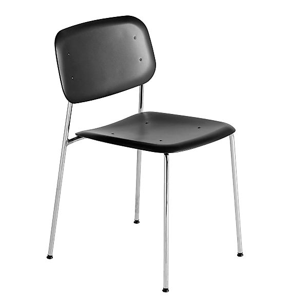 HAY - Soft Edge P10 Stuhl Gestell Stahl verchromt - schwarz/Sitzschale Poly günstig online kaufen