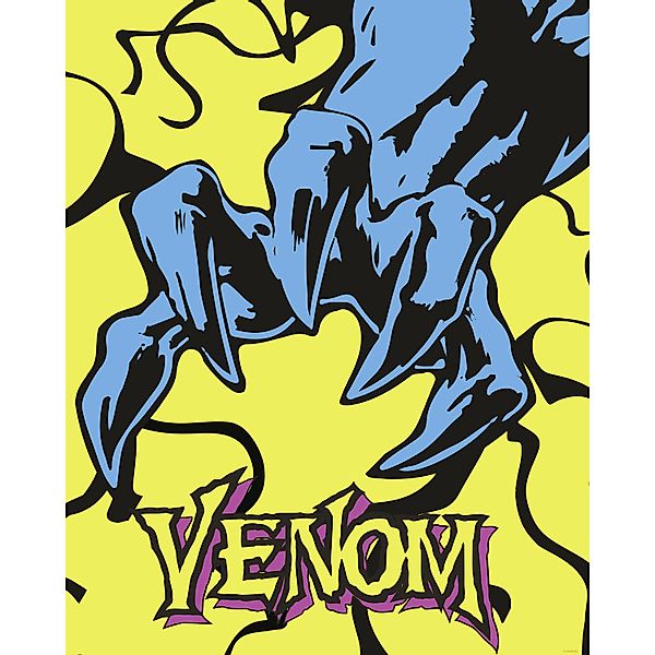 Komar Wandbild Marvel Venom Colourful Claw 40 cm x 50 cm Blau günstig online kaufen