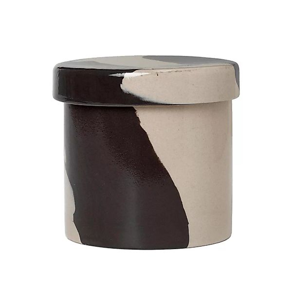 Schachtel Inlay keramik braun beige Small / Keramik - Ø 9 x H 9 cm - Ferm L günstig online kaufen