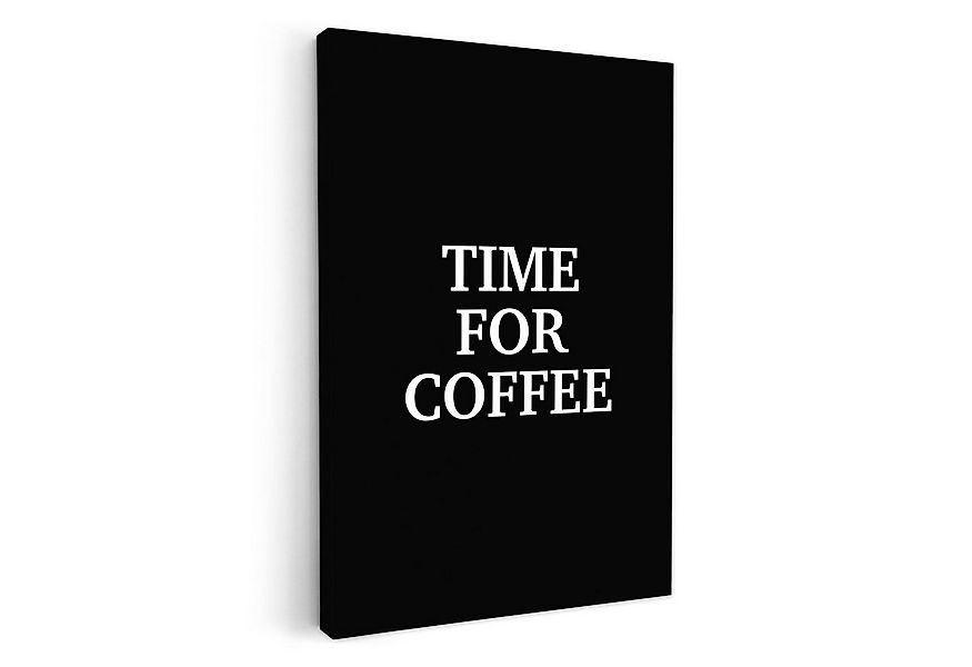 OneMillionCanvasses® Leinwandbild Zitate - Briefe - Kaffee - Schwarz - Küch günstig online kaufen