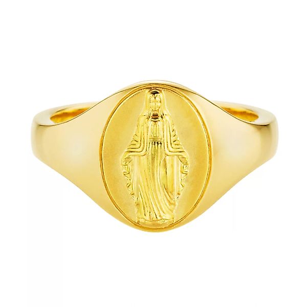 CAÏ Fingerring "925 Silber vergoldet Madonna Siegelring" günstig online kaufen