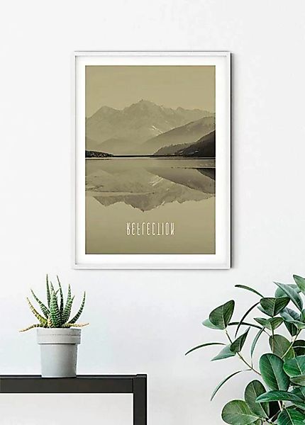 Komar Poster »Word Lake Reflection Sand«, Natur, (1 St.) günstig online kaufen