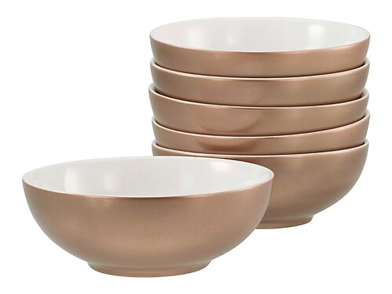 CreaTable Müslischale »Golden Days, Schale 6-tlg«, 6 tlg., aus Steinzeug, G günstig online kaufen
