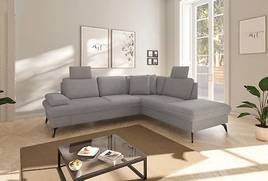sit&more Ecksofa »Morris Jubi L-Form«, inkl. Armteilfunktion und 1 Zierkiss günstig online kaufen