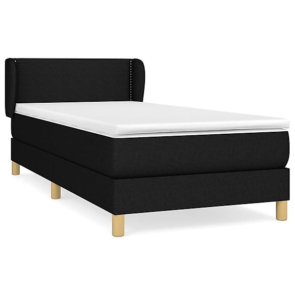 vidaXL Boxspringbett mit Matratze Schwarz 80x200 cm Stoff1372041 günstig online kaufen