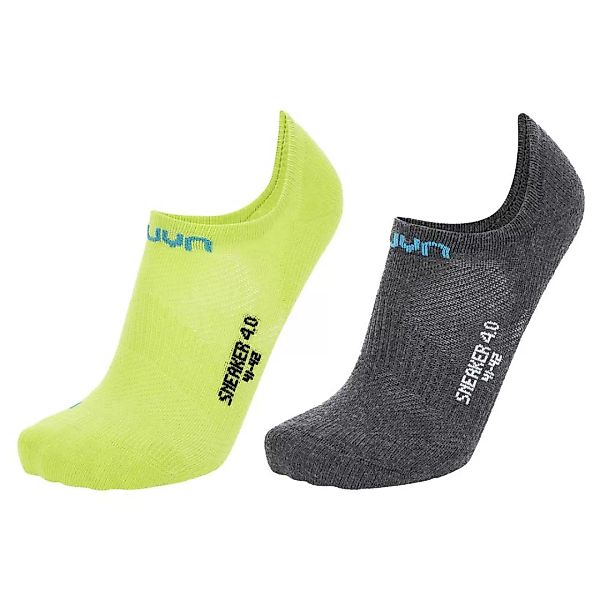Uyn Sneaker 4.0 Socken 2 Paare EU 35-36 Anthracite Mel / Lime günstig online kaufen