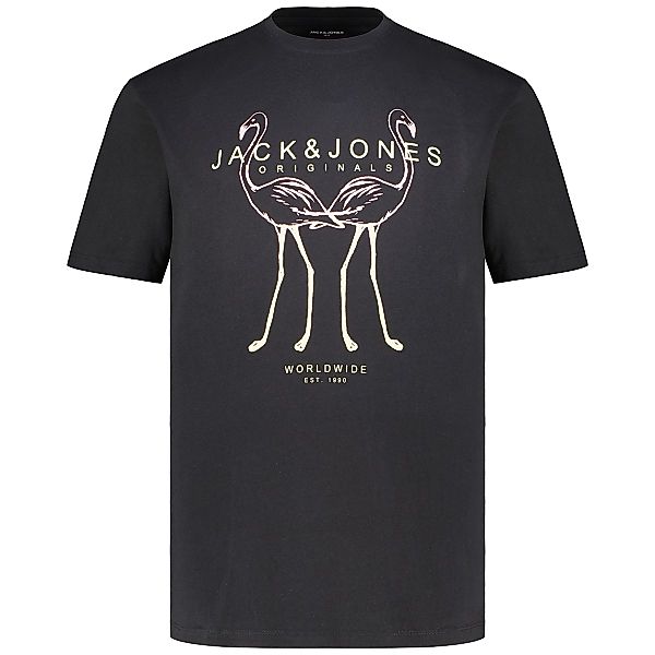 Jack&Jones T-Shirt mit Motiv-Print Farbe schwarz Größe: 3XL günstig online kaufen