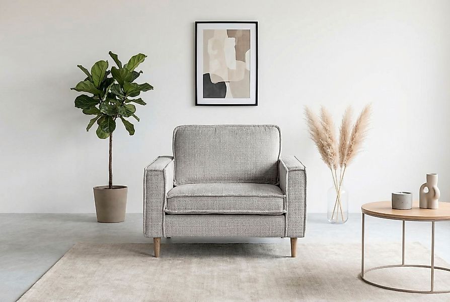 Home affaire Loveseat »Pinto Skandi 105 cm, Chenille, Struktur« mit Keder, günstig online kaufen