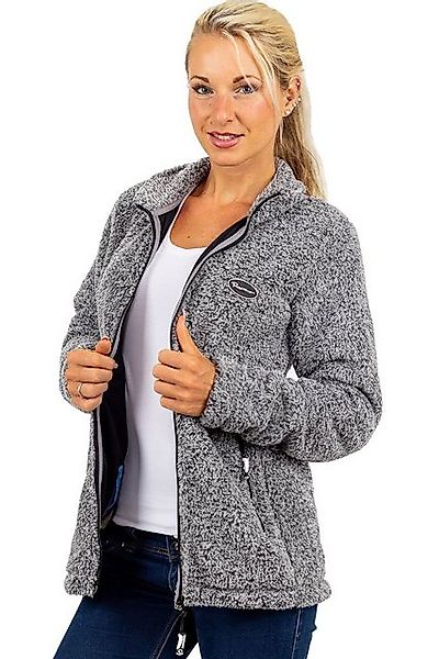 Reichstadt Fleecejacke Kuschelige Flauschige Jacke 22RSW002 Granit L mit St günstig online kaufen