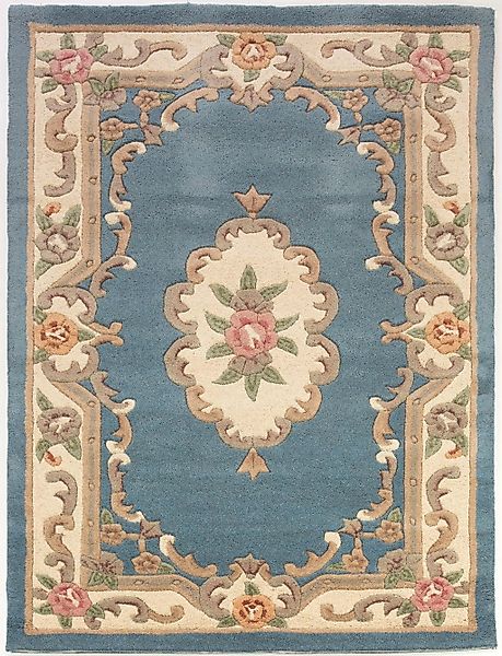 FLAIR RUGS Wollteppich "Aubusson" rechteckig 10 mm Höhe Wolle, Teppich, Woh günstig online kaufen