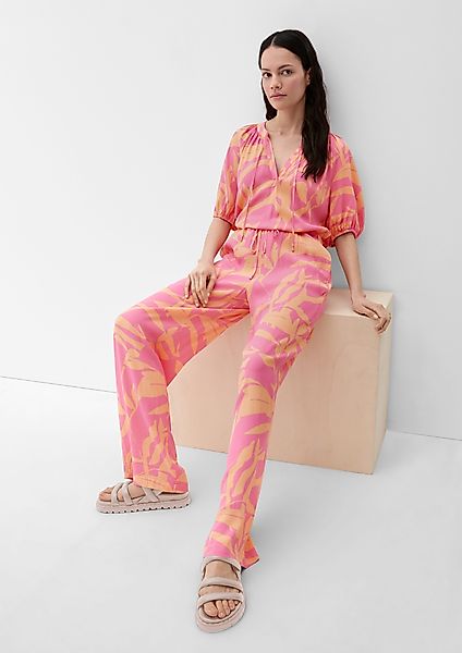 s.Oliver Stoffhose Loose: Hose mit Crêpe-Struktur günstig online kaufen