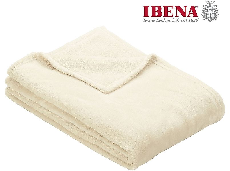 IBENA Wohndecke "Uni Fleecedecke Olbia" einfarbig schick, Kuscheldecke günstig online kaufen
