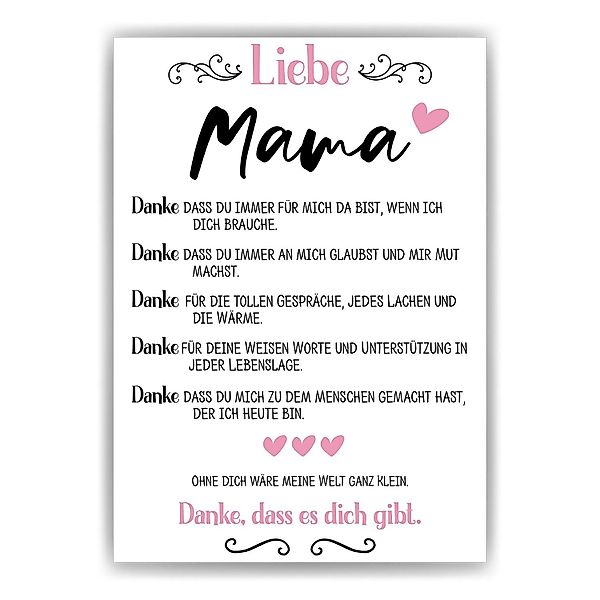 Tigerlino Poster Mama Geschenk Muttertag Geburtstag günstig online kaufen