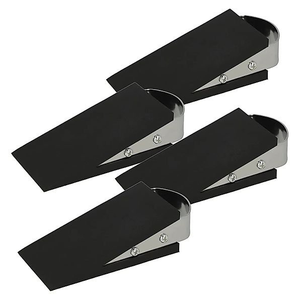 WESTCOTT Bodentürstopper Türstopper Schwarz 4 Stück, Gummi Keil rutschfest, günstig online kaufen