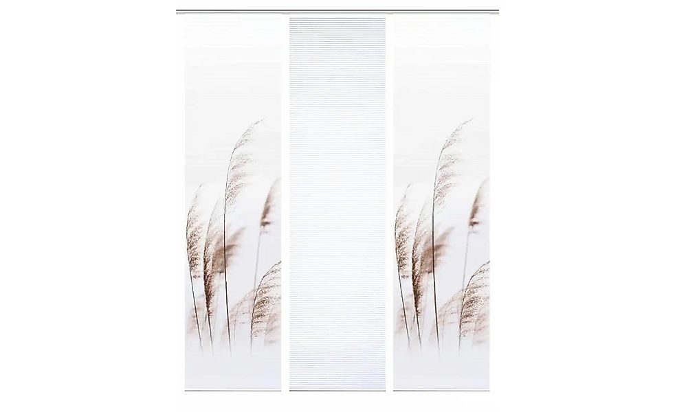 HOME in green Schiebevorhang   ¦ creme ¦ Synthetik ¦ Maße (cm): B: 60 H: 24 günstig online kaufen