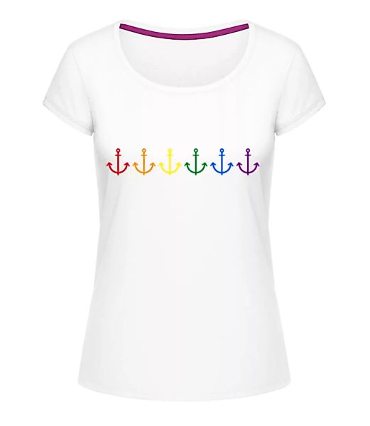 LGBTQ Anker · Frauen T-Shirt U-Ausschnitt günstig online kaufen