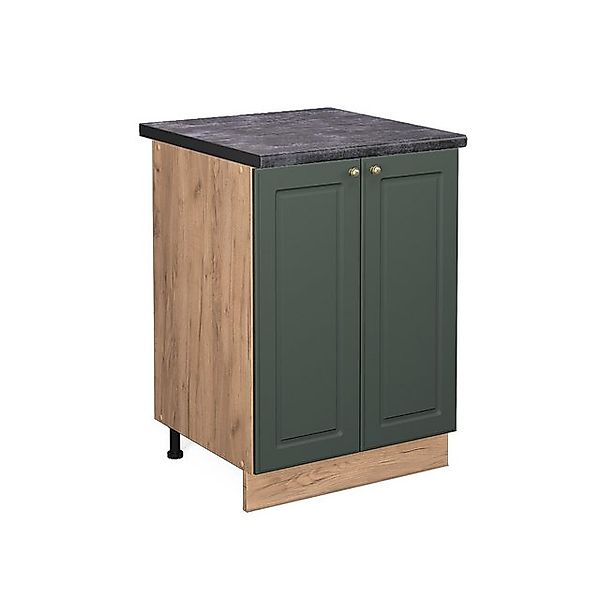 Vicco Unterschrank Fame-Line, Grün-Gold Landhaus/Goldkraft Eiche, günstig online kaufen